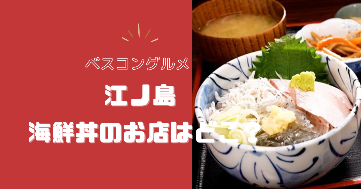 【ベスコングルメ】江ノ島の海鮮丼＆アジフライのお店はどこ？